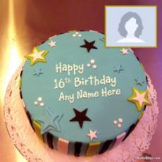 Happy 16th Birthday Cakes With Name And Photo