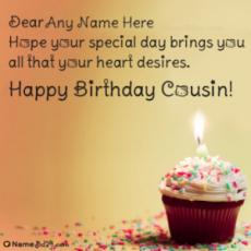 Name Birthday Wishes For Cousin Female