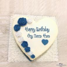 Romantic Birthday Cake For Wife With Name And Photo