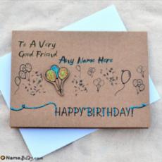 Special Friend Birthday Card With Photo And Name