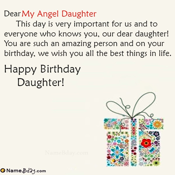 Happy Birthday My Angel Daughter Images Of Cakes, Cards, Wishes